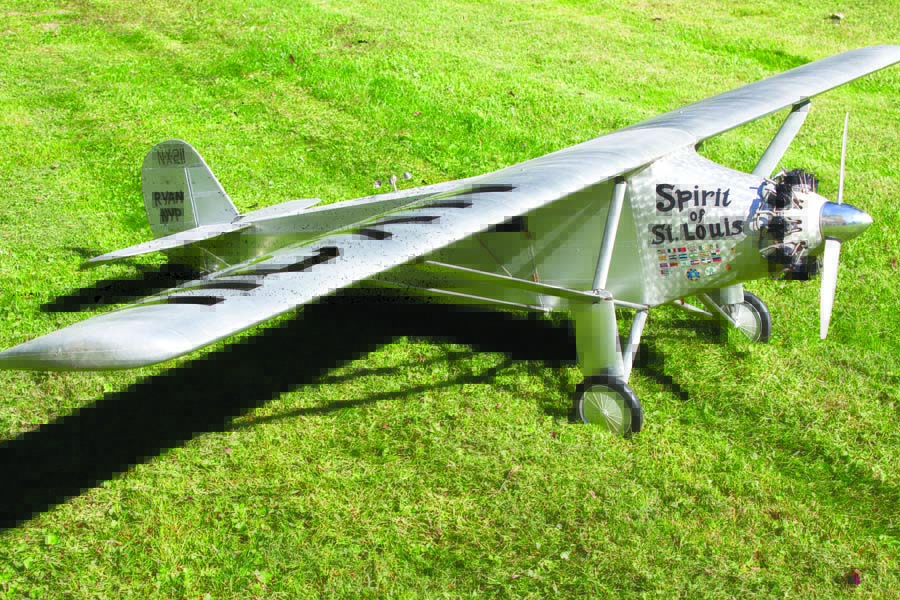 Robart made the scale struts and landing gear for the Spirit of St. Louis.