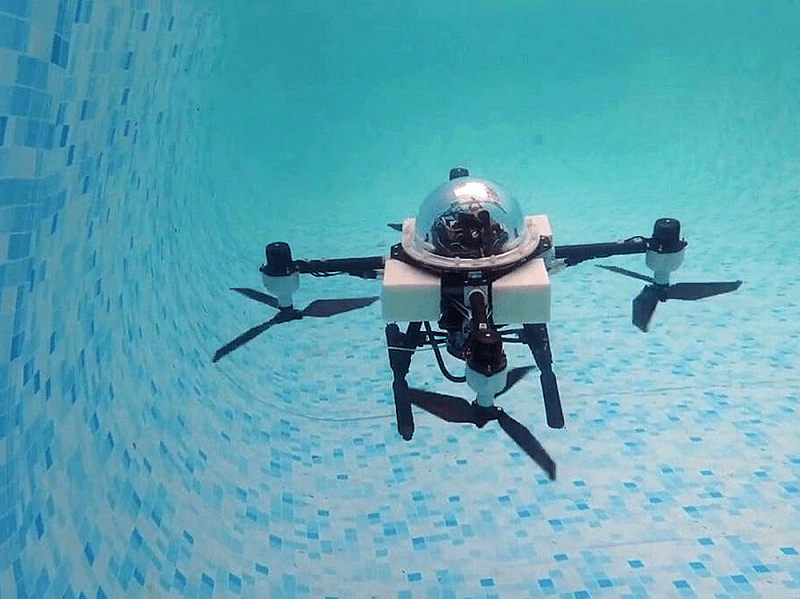 TJ-FlyingFish Drone Autonomously Floats and Flies Under Water