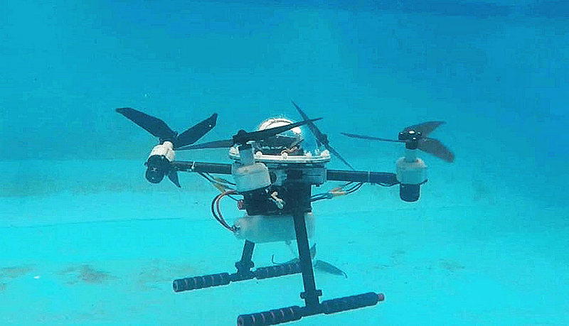 TJ-FlyingFish Drone Autonomously Floats and Flies Under Water